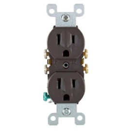 M5250 CONTACTO DUPLEX POLARIZADO CAFE 15A 125V ARROW H
