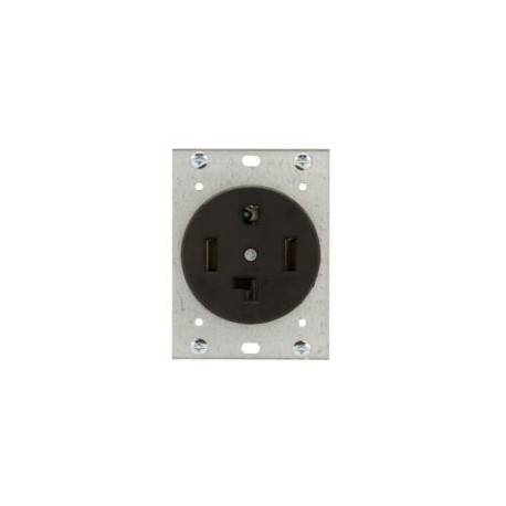 5744N RECEPTACULO SENCILLO CON SOPORTE P/PLACA EMP.NEG. 3P4H 30 A 125/250V NEMA