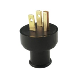 M5274 CLAVIJA DE HULE POLARIZADA NEGRA 15A,125V ARROW H.