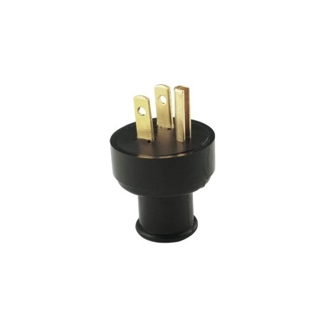 M5274 CLAVIJA DE HULE POLARIZADA NEGRA 15A,125V ARROW H.