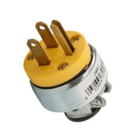 2867-BOX CLAVIJA DE VINIL BLINDADA 15A 125V NEMA 5-15P AMARILLO EAGLE