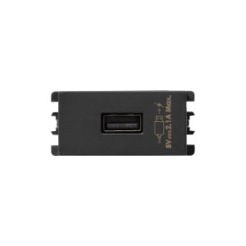 CARGADOR USB 1 MOD GRAFITO S26