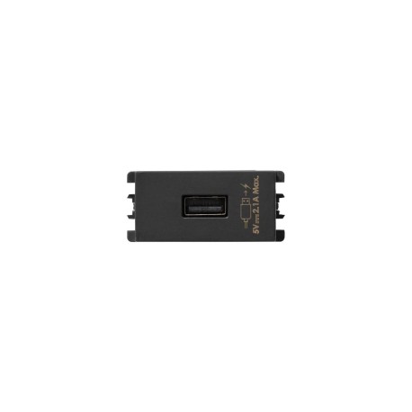 CARGADOR USB 1 MOD GRAFITO S26