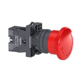 Botón paro de emergencia 22mm cabeza40mm sin gatillo - desbloqueo de giro 1NC color rojo