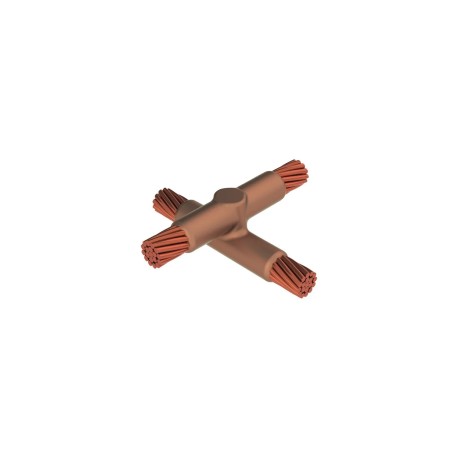 Conexión en X Horizontal para cable de paso cal. 4/0 y derivacion cal. 4/0