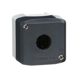 BOTONERA PLASTICA VACIA 1 ORIFICIO GRIS TELEMEC
