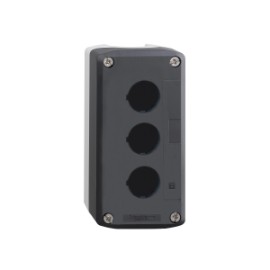 BOTONERA PLASTICA VACIA 3 ORIFICIOS GRIS TELEMEC