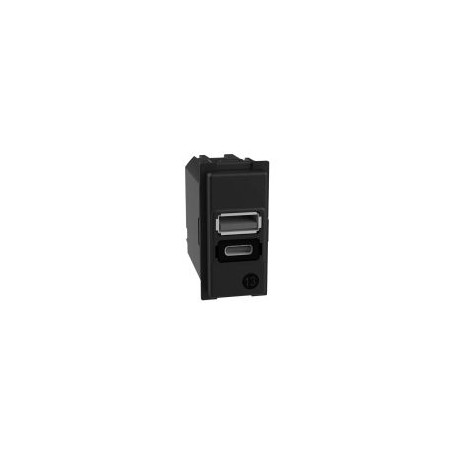 Cargador Living Now USB tipo A+C 1 módulo 100-240V 50-60Hz