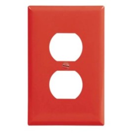 PJ8RD Placa 1 Módulo Receptáculo Dúplex Policarbonato Rojo