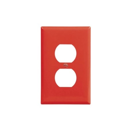PJ8RD Placa 1 Módulo Receptáculo Dúplex Policarbonato Rojo