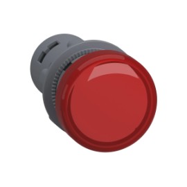 Luz piloto redondo ø22 rojo 24 V AC / DC terminales de abrazadera