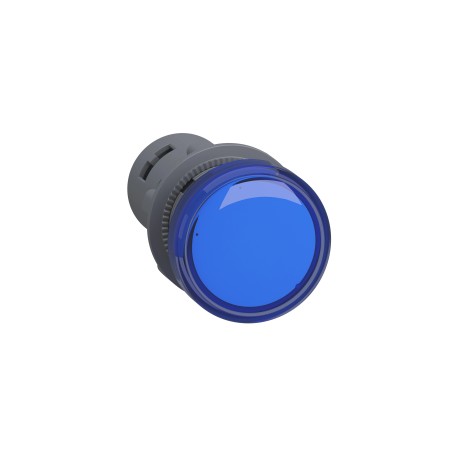 Luz piloto redondo 22 azul 24 V AC DC terminales de abrazadera
