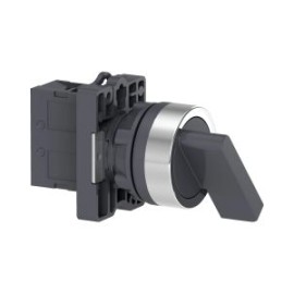 EasyLine Botón pulsador redondo 22mm retorno por resorte color blanco NA IP65