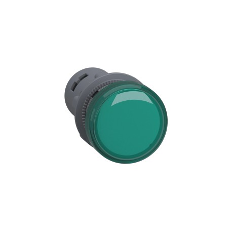 Luz piloto redondo ø22 verde 24 V AC DC terminales de abrazadera