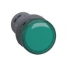 Luz piloto redondo ø22 verde 24 V AC DC terminales de abrazadera