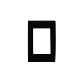 100-6204BK Placa 3 modulos Color negro