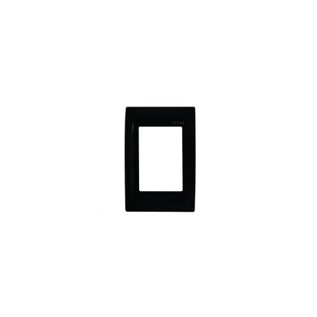 100-6204BK Placa 3 modulos Color negro