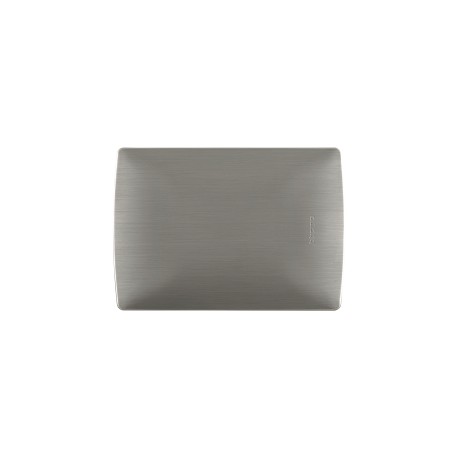 Placa de aluminio con chasis color Acero ciega
