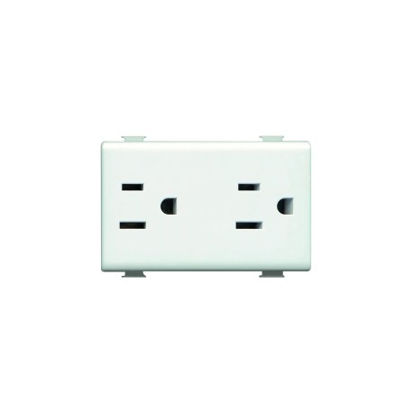 Tomacorriente Dúplex 2P+T 15A 127250V~ 3 mód. con sistema de protección infantil