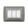 Placa de aluminio con chasis color Acero 3 mód.