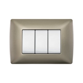 Placa de aluminio con chasis color Perla 3 mód.
