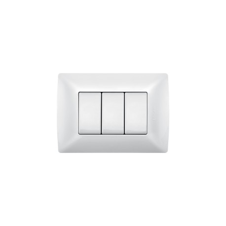 Placa de resina con chasis color Blanco Mérida 3 mód.