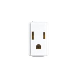 Toma de corriente polarizada y aterrizada 2P+T 1 mód. 15A 127V color blanco