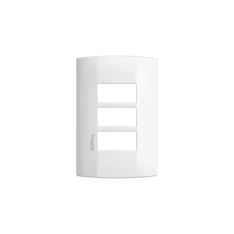 Marisio: Placa 3 módulos, color blanco