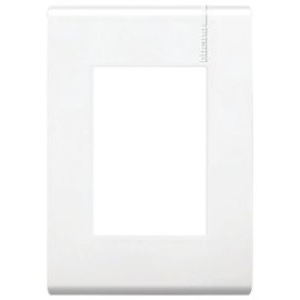Placa de 3 Módulos con Chasis de Resina Color Blanco