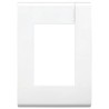 Placa de 3 Módulos con Chasis de Resina Color Blanco