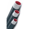 3310012 TUBO DE ALUMINIO CEDULA 40 25mm. DOMEX BOND REC/PVCINTERIOR URETANO ROJO.
