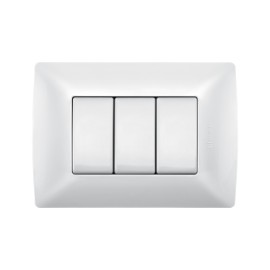 Placa de resina con chasis color Blanco Mérida 3 mód.
