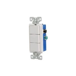 7729W-SP Interruptor Triple Decorator De 1P Blanco 15A 120V Ca